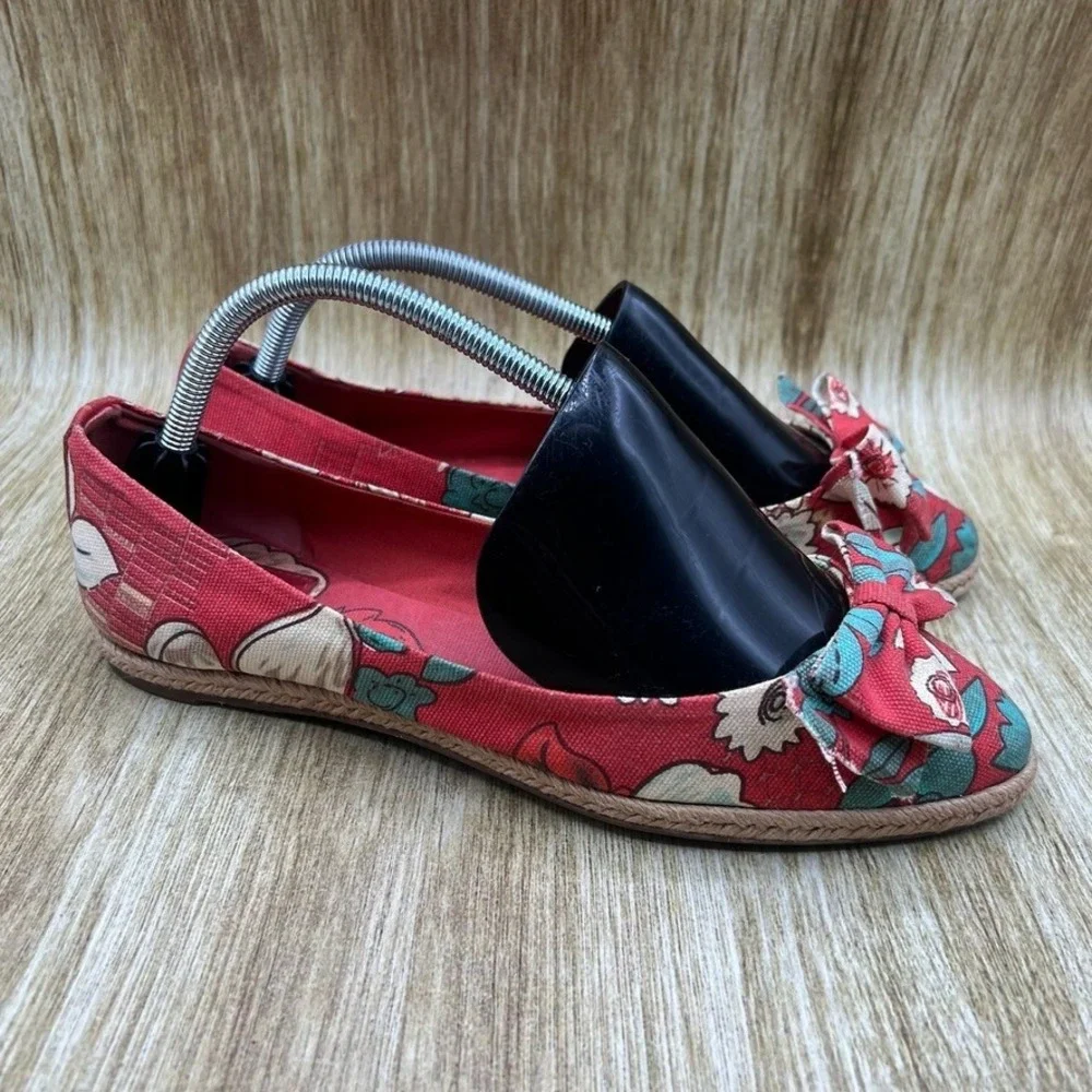 Tory Burch Tasmin Espadrille Women's Size 10 B Floral Flats Made‎ In Spain Shoes
